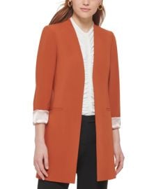 Calvin Klein Petite Open-Front 34-Sleeve Blazer - Macys at Macys