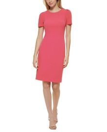 Calvin Klein Petite Short-Sleeve Sheath Dress - Macys at Macys