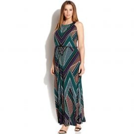 Calvin Klein Plus Geo Print Studded Maxi Dress at Macys