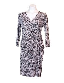 Calvin Klein Printed Faux Wrap Dress at eBay