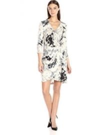 Calvin Klein Printed Wrap Dress at Amazon