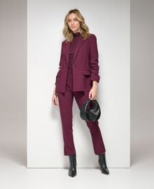 Calvin Klein Ruched Sleeve One Button Blazer - Macys at Macys