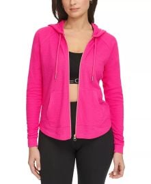 Calvin Klein Ruched-Sleeve Zip Hoodie XS-3X - Macys at Macys