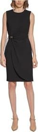 Calvin Klein Scuba Crepe Dress with Side Tie Detail at Womens Clothing store at Amazon