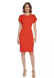 Calvin Klein Seamed Scuba Crepe Sheath Dress at Belk