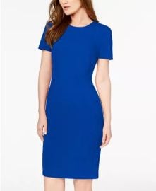 Calvin Klein Seamed Scuba Crepe Sheath Dress Reviews - Dresses - Women - Macys at Macys