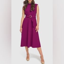 Calvin Klein Sleeveless Scuba Crepe Midi Dress at Poshmark