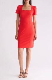 Calvin Klein Square Neck Sheath Dress at Nordstrom Rack