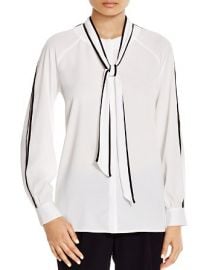 Calvin Klein Tie Neck Blouse at Bloomingdales