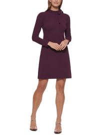 Calvin Klein Tie-Neck Scuba Crepe Dress  Reviews - Dresses - Women - Macys at Macys