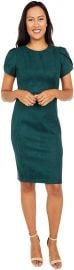 Calvin Klein Tulip Sleeve Scuba Suede Sheath Dress at Amazon