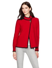 Calvin Klein Women s Short Boiled Wool Jacket at Amazon