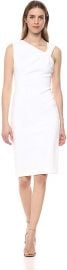 Calvin Klein Women s Sleeveless Asymmetric Knot Neck Sheath Dress at Amazon