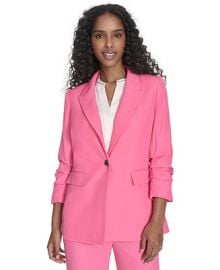 Calvin Klein Women39s One-Button 34-Sleeve Blazer - Macy39s at Macys