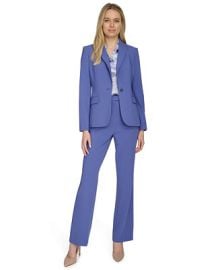 Calvin Klein Women39s One-Button Blazer amp Straight Leg Pants - Macy39s at Macys