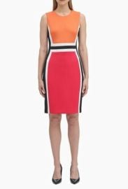 Calvin Klein Women39s Sleeveless Colorblock Sheath Dress at  Womens Clothing store at Amazon