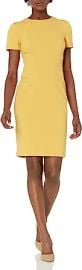 Calvin Klein Women39s Sleeveless Fitted Cocktail Sheath Dress Light Citrus 10 at Womens Clothing store at Amazon