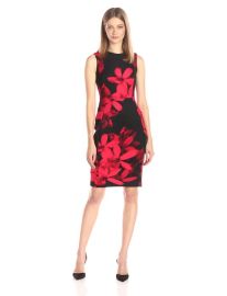 Calvin Klein Women39s Sleeveless Princess Seamed Sheath Dress at Womens Clothing store at Amazon