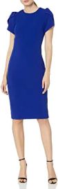 Calvin Klein Women39s Tulip Sleeved Sheath Dress at  Womens Clothing store at Amazon