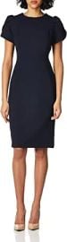 Calvin Klein Women39s Tulip Sleeved Sheath Dress at Womens Clothing store at Amazon