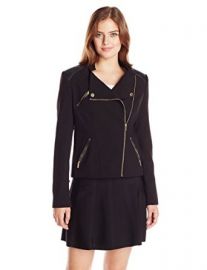 Calvin Klein Womenand39s Moto Jacket with Zips at Amazon