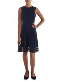 Calvin Klein Womens Illusion Short Fit Flare Dress Shop Premium Outlets at Shop Simon