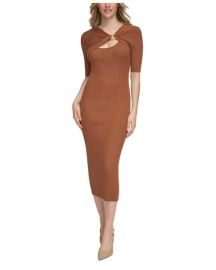 Calvin Klein Womens Midi Sweater Dress - Macys at Macys