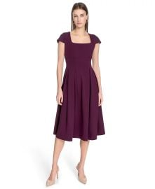 Calvin Klein Womens Scuba Crepe Square-Neck Fit Flair Dress - Macys at Macys