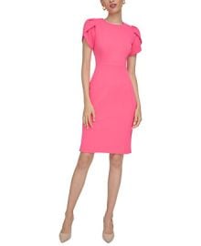 WornOnTV Emily West s pink puff sleeve sheath dress on Today Emily West Clothes and Wardrobe from TV