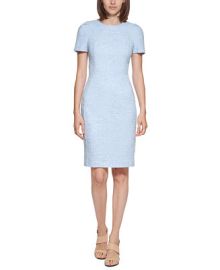 Calvin Klein Womens Tweed Short-Sleeve Sheath Dress Reviews - Dresses - Women - Macys at Macys