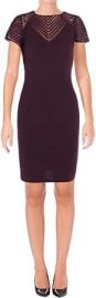 Calvin Klein Womenx27s Cap-Sleeve Sheath Dress 4 Aubergine at Womens Clothing store at Amazon