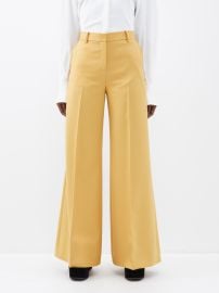 Camel Bianca wool-twill wide-leg suit trousers Bella Freud FASHION US at Matches