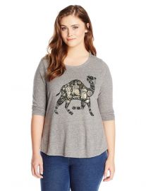 Camel Tee in Plus Size by Lucky Brand at Amazon