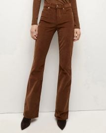 Cameron Corduroy Bootcut Pant in Brown at Veronica Beard