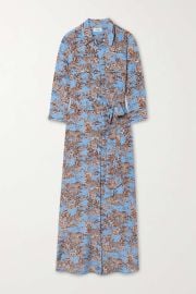 Cameron printed silk crepe de chine maxi shirt dress at Net a Porter