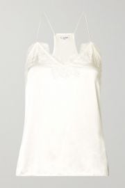 Cami NYC - The Racer lace-trimmed silk-charmeuse camisole at Net A Porter