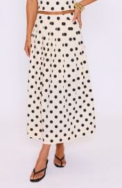 Cami Polka Dot Pleated Maxi Skirt at Nordstrom