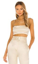 Camila Coelho Jaida Crop Top in Vanilla at Revolve