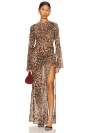 Camila Coelho Janiero Midi Dress In Leopard Multi at Revolve
