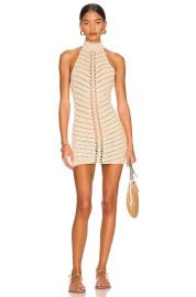 Camila Coelho Lyssa Hand Crochet Halter Mini Dress at Revolve