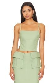 Camila Coelho Rousseau Top In Sage Green at Revolve