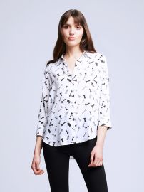 Camille Blouse in IvoryBlack Chess Pieces  at Lagence