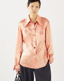 Camille Shirt Acetate Satin Pink REJINA PYO at Rejina Pyo