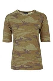 Camo Burnout Tee at Topshop