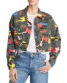 Camo Cropped Denim Jacket at Bloomingdales