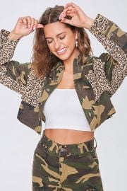 Camo Leopard Print Patternblock Jacket at Forever 21