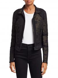 Camo Mesh Moto Jacket at Saks Fifth Avenue