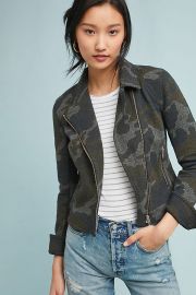 Camo Moto Jacket at Anthropologie