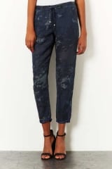 Camo printed tencel joggers at Topshop