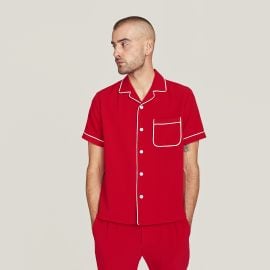 Camp Collar Shirt With Piping YONY at Yony